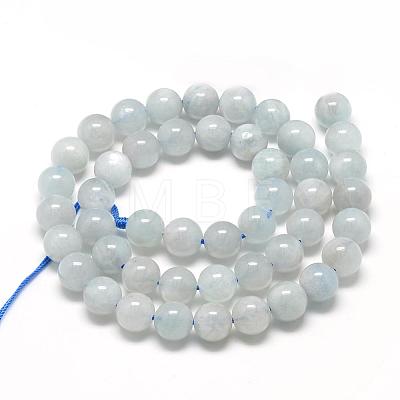 Natural Aquamarine Beads Strands G-R446-6mm-04-1