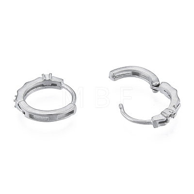 304 Stainless Steel Hoop Earrings Findings STAS-N092-189-1