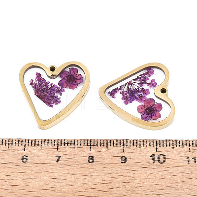 304 Stainless Steel Epoxy Resin Pendants X-STAS-T072-24-1