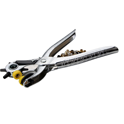 Staninless Steel 3-In-1 Grommet Eyelet Pliers Tool TOOL-PW0001-195P-1