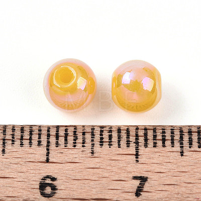 Electroplate Pearlized Glass Pearl Beads EGLA-T021-14A-09-1