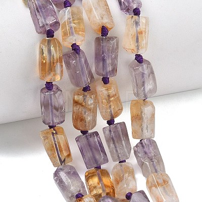 Natural Ametrine Beads Strands G-C270-K20-1