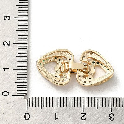 Brass Micro Pave Cubic Zirconia Fold Over Clasps KK-H455-53G-04-1