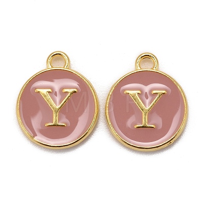 Golden Plated Alloy Enamel Charms X-ENAM-S118-07Y-1