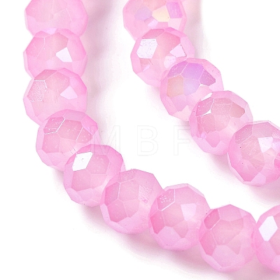 Baking Electroplate Glass Beads Strands DGLA-A039-J6MM-B18-1