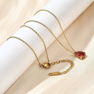 304 Stainless Steel Necklaces NJEW-R022-01G-07-1