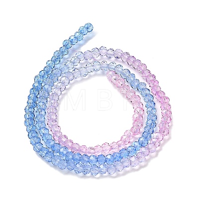 Transparent Painted Glass Beads Strands DGLA-A034-T1mm-A08-1