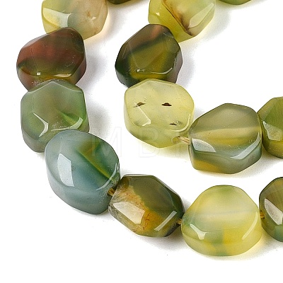 Dyed & Heated Natural Agate Beads Strands G-N359-15A-04-1