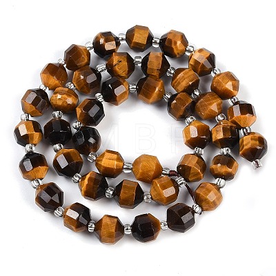 Natural Tiger Eye Beads Strands G-O201B-117F-1