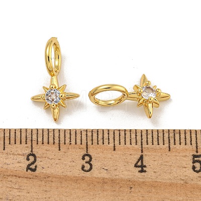 Rack Plating Brass Micro Pave Cubic Zirconia Pendants KK-C074-63G-1