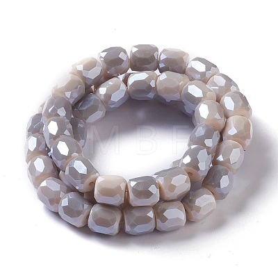 Electroplate Opaque Glass Beads GLAA-F108-10A-06-1