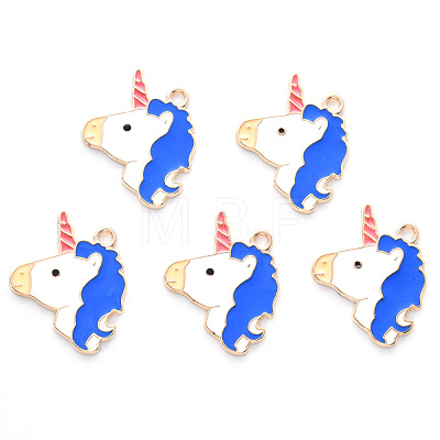 Alloy Enamel Pendants X-ENAM-R059-07A-RS-1