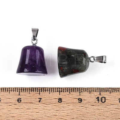 Natural Mixed Stone Pendants G-N349-15P-1