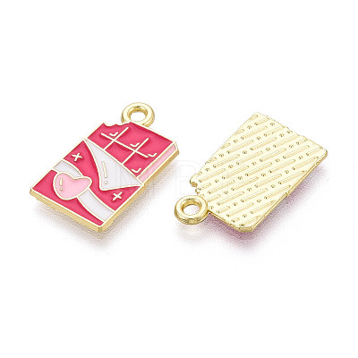 Valentine's Day Alloy Enamel Pendants ENAM-T023-20B-1