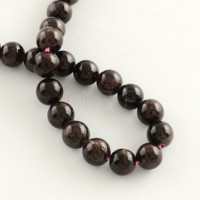 Natural Garnet Gemstone Bead Strands LS-G-R263-10mm-1