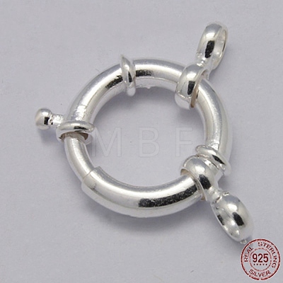 925 Sterling Silver Large Spring Rings Clasps STER-A007-13E-1