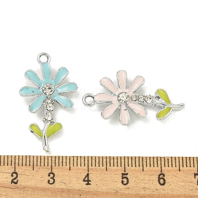 UV Plating Alloy Enamel Pendants FIND-M033-22P-1