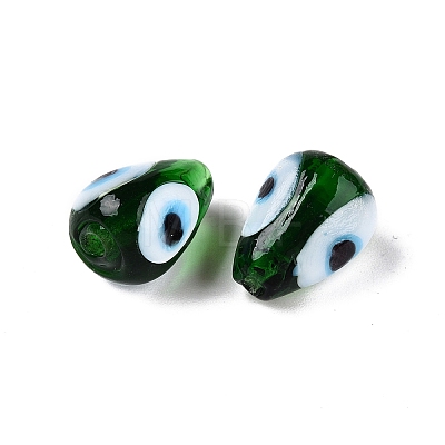 Handmade Evil Eye Lampwork Beads LAMP-T021-16M-1