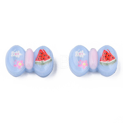 Printed Translucent Epoxy Resin Cabochons CRES-N034-27A-1