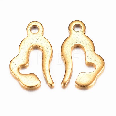 Ion Plating(IP) 304 Stainless Steel Charms STAS-G075-20G-1