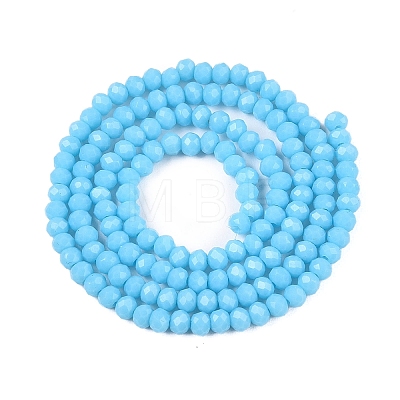 Opaque Solid Color Imitation Jade Glass Beads Strands EGLA-A044-P2mm-D08-1