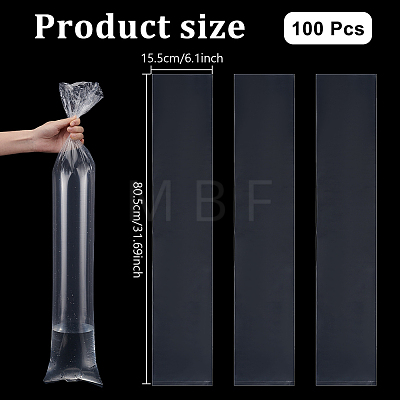Rectangle PE Plastic Film Storage Bags ABAG-WH0044-98B-1