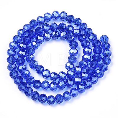Electroplate Glass Beads Strands EGLA-A034-T8mm-A32-1