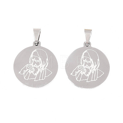 201 Stainless Steel Pendants STAS-T073-34P-1