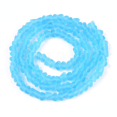 Frosted Transparent Glass Beads X1-GLAA-N016-4mm-06-1