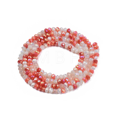 Electroplate Glass Beads Strands EGLA-S192-001A-B07-1
