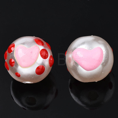ABS Plastic Imitation Pearl Beads KY-N015-104-1