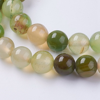 Natural Agate Beads Strands G-G583-8mm-M-1