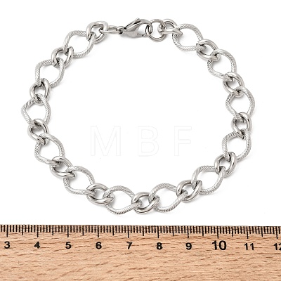 201 Stainless Steel Link Chain Bracelets for Men STAS-T077-11P-1