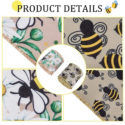 Gorgecraft 2 Rolls 2 Patterns Insect Theme Polyester Ribbon OCOR-GF0002-58A-1