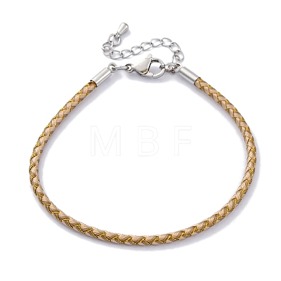 Polyester Cord Braided Bracelet Makings MAK-Z003-01P-27-1