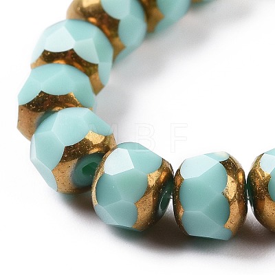 Electroplate Opaque Glass Beads Strands GLAA-P003-A02-1
