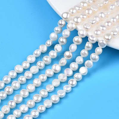 Natural Cultured Freshwater Pearl Beads Strands X1-PEAR-N014-07C-1