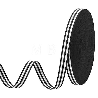 50 Yards Polyester Stripe Ribbons SRIB-WH0011-157B-1