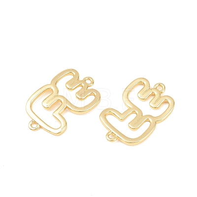 Brass Hollow Connector Charm X-KK-F931-28D-G-1
