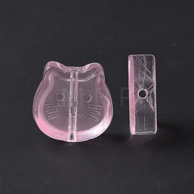 Transparent Spray Painted Glass Beads GLAA-I050-13L-1