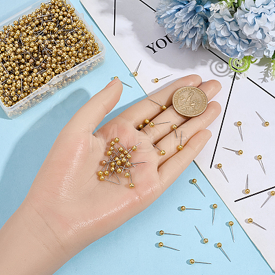 1Set 201 Stainless Steel Ball Head Pins DIY-SP0007-91G-1