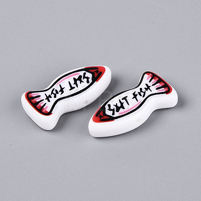 Printed Opaque Resin Beads RESI-N043-22D-1
