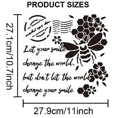US 1Pc PET Hollow Out Drawing Painting Stencils DIY-MA0001-15-1
