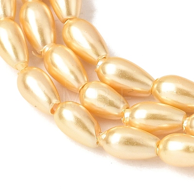 Electroplated Shell Pearl Beads Strands BSHE-C010-01A-1