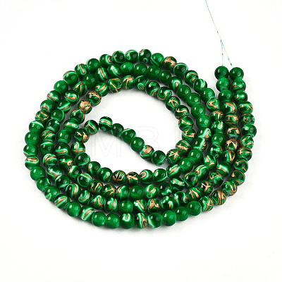 Baking Paint Glass Beads Strands DGLA-N010-6mm-04-1