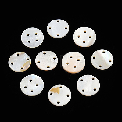 Natural Freshwater Shell Buttons SHEL-N032-216-1