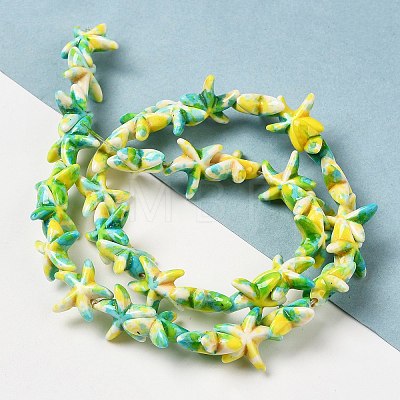 Synthetic Turquoise Dyed Beads Strands X-G-P507-04G-1