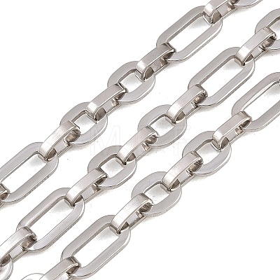 201 Stainless Steel Oval Link Chains CHS-F024-02B-P-1