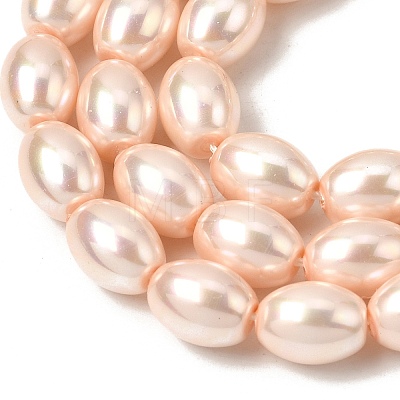 Electroplated Shell Pearl Beads Strands BSHE-B008-07B-1