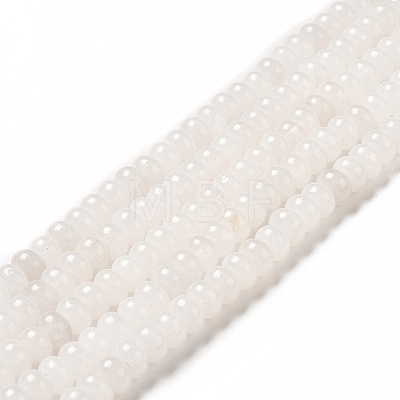 Natural White Jade Beads Strands X-G-D481-17A-1